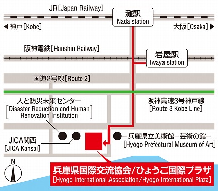 兵庫EU協会までの地図