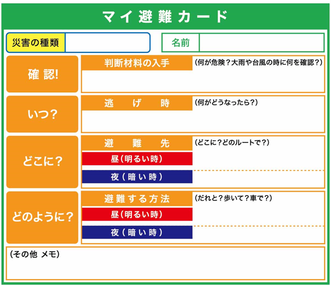 マイ避難カード